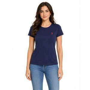 US Polo Assn Luxury Feel Short Sleeve T Navy Women XL Casual Preppy Basic